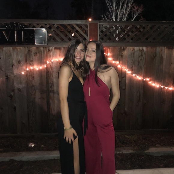 REVOLVE by the way red halter straps jumpsuit - Picture 5 of 5